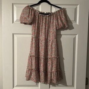Floral off the shoulder dress